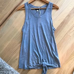 Light grey DIESEL tank top with front tie detail